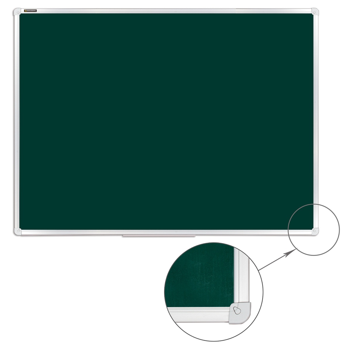 Доска для мела Brauberg магнитная 90х120 см, зеленая (231706), фото