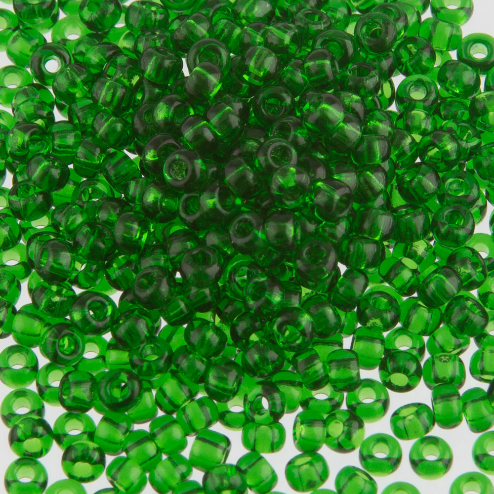 Бисер круглый Gamma 2, 10/0, 2,3 мм, 50 г, 1-й сорт, B110, темно-зеленый, фото