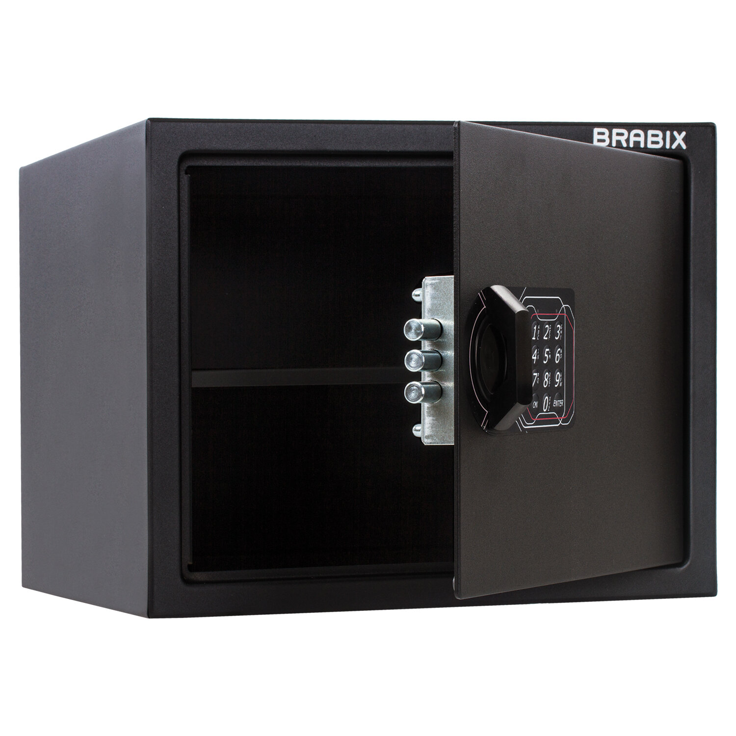 Сейф мебельный Brabix «SF-230kl», 230×310×250 мм, ключевой замок, черный, 291146