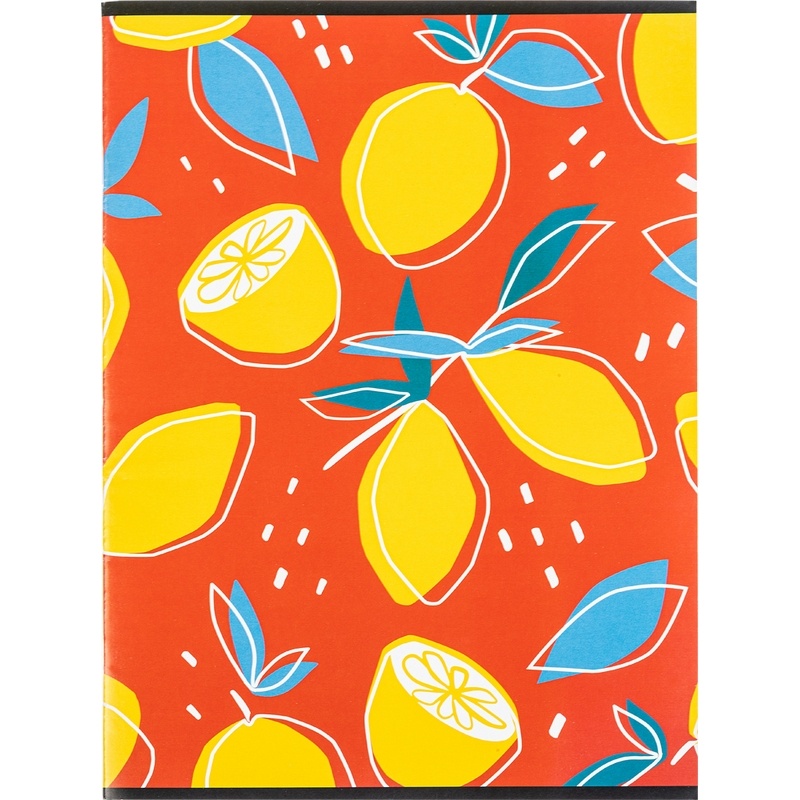 Тетрадь общая Attache А4, 96 листов, клетка, на скобах, Лимоны красные (1154671), фото