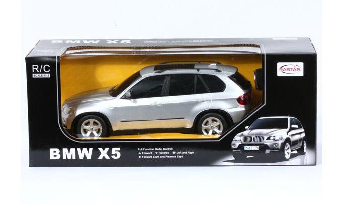 Радиоуправляемая машинка Rastar BMW X5, серебряный, 40MHZ, 1:18 (23100S), фото