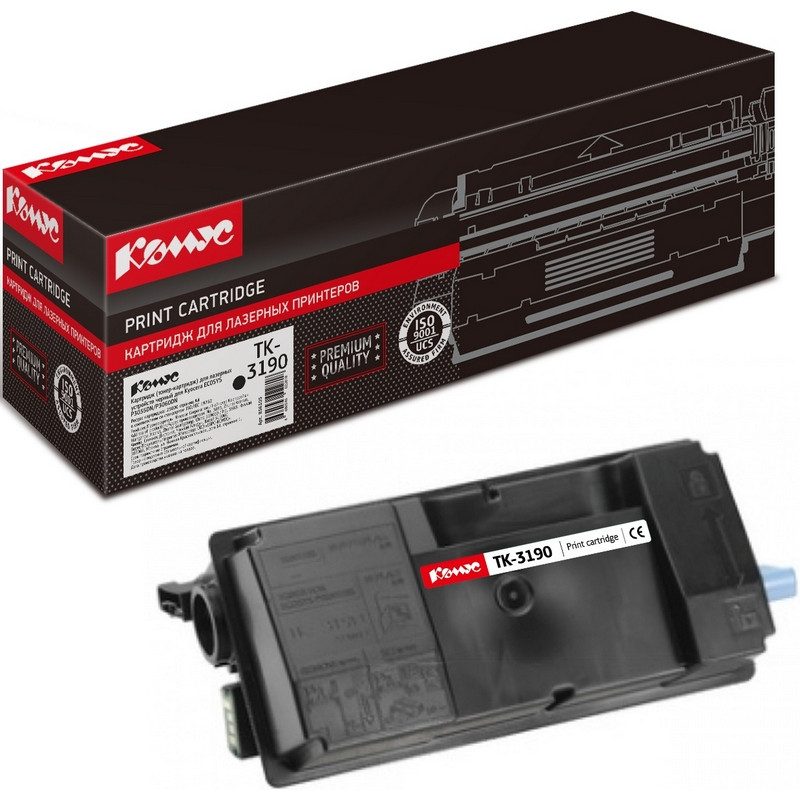 Картридж для лазерных принтеров Комус черный, Kyocera Ecosys P3055 (TK .