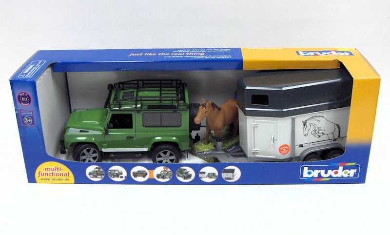 bruder land rover and trailer