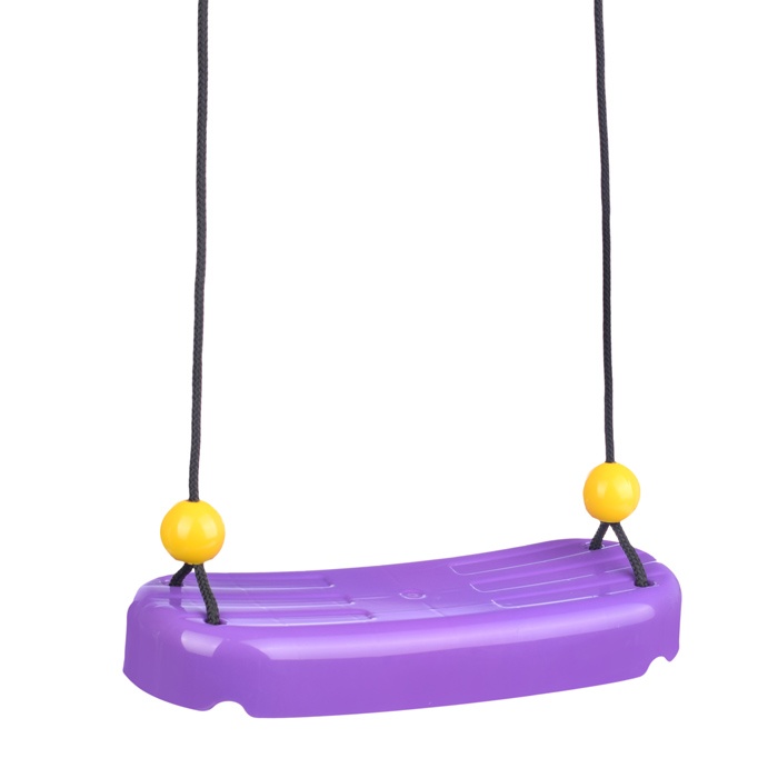 Качели подвесные Пластмастер фиолетовые, пластик, длина каната 2 м, сидение 41х14 см (40092)