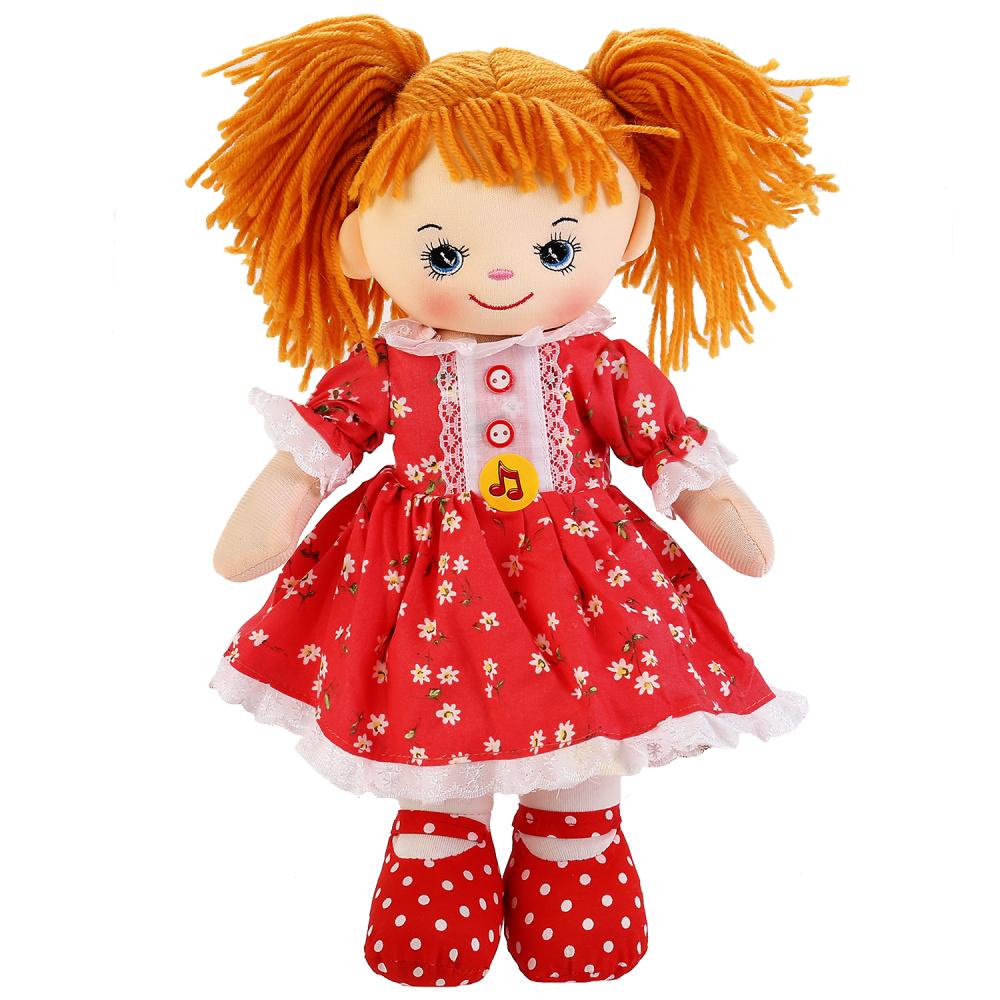 Мягкая игрушка Мульти-Пульти мягкая кукла рыжая в Красном платье 40 см