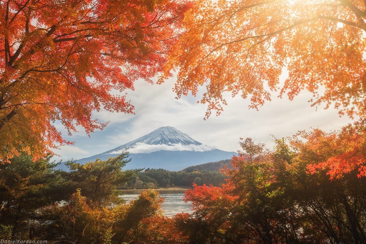 Вышивка Япония гора Фудзияма