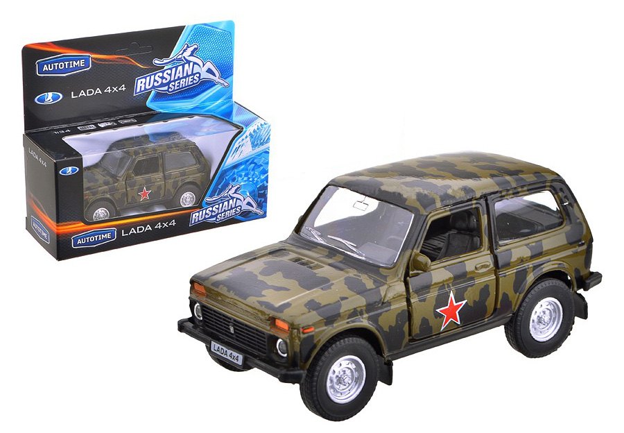 Модель Autotime Collection Lada 4х4 армейская, 1:34 (33898W), фото