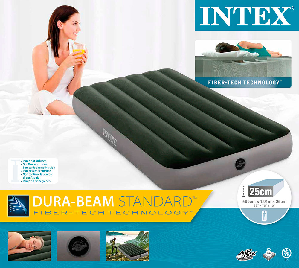 Intex Twin dura-Beam Prestige Downy Airbed (64107)